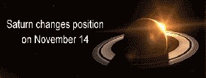 Saturn changes position on November 14