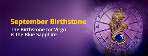 September Birthstone - The Birthstone for Virgo is the Blue Sapphire