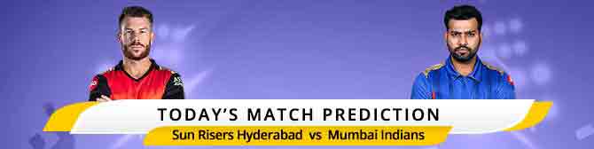 IPL 2020: Sunrisers Hyderabad (SRH) vs. Mumbai Indians (MI) Match Prediction