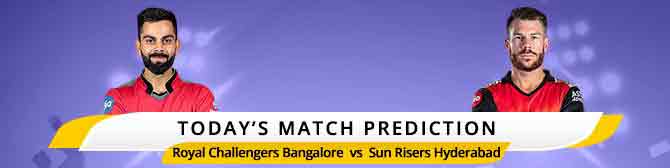 IPL 2020: Match Prediction of Royal Challengers Bangalore (RCB) vs Sunrisers Hyderabad (SRH)