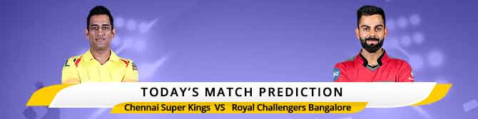 IPL 2020 - Today Match Prediction of Chennai Super Kings vs Royal Challengers Bangalore