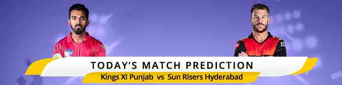 IPL 2020: Kings XI Punjab (KXIP) vs. Sunrisers Hyderabad (SRH) Match Prediction