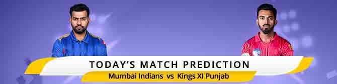 IPL 2020: Today Match Prediction Mumbai Indians vs. Kings XI Punjab