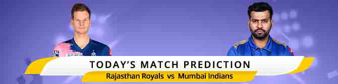 IPL 2020: Rajasthan Royals (RR) vs Mumbai Indians (MI) Match Prediction