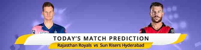 IPL 2020: 40th Rajasthan Royals vs. Sunrisers Hyderabad Match Prediction