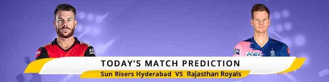 IPL 2020: Today Match Prediction of 26th Sunrisers Hyderabad vs Rajasthan Royals