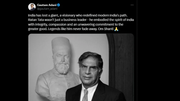 Gautam adani on Ratan tata death