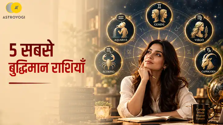 5 सबसे बुद्धिमान राशियाँ: जानें किस राशि के लोग होते हैं तेज दिमाग वाले