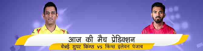 CSK vs KXIP - चेन्नई सुपर किंग्स vs किंग्स इलेवन पंजाब का मैच प्रेडिक्शन