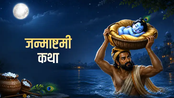 जन्माष्टमी व्रत कथा: कृष्ण जन्म की कथा और महत्व