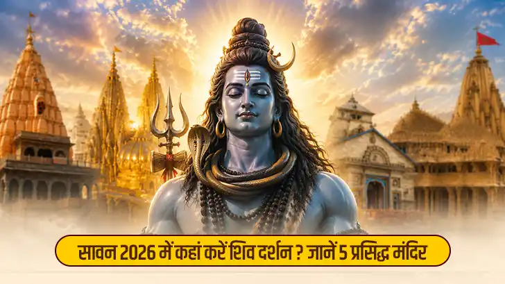 सावन 2026 में कहां करें शिव दर्शन? जानें 5 प्रसिद्ध मंदिर, जहां पूरी होती है हर मनोकामना सावन 2026 में कहां करें शिव दर्शन? जानें 5 प्रसिद्ध मंदिर, जहां पूरी होती है हर मनोकामना