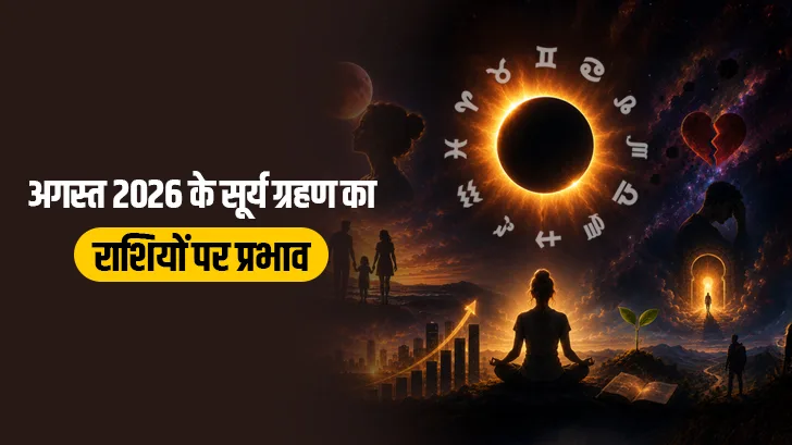 12 अगस्त 2026 सूर्य ग्रहण: पूर्ण ग्रहण का 12 राशियों पर प्रभाव 12 अगस्त 2026 सूर्य ग्रहण: पूर्ण ग्रहण का 12 राशियों पर प्रभाव
