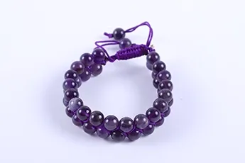 Certifed Amethyst Double Layered Bracelet Certifed Amethyst Double Layered Bracelet