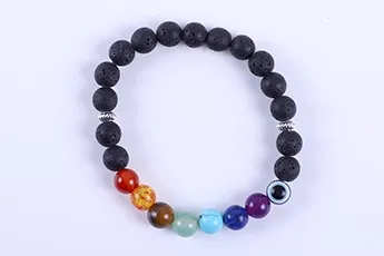 Online 7 Chakra Lava Bracelet