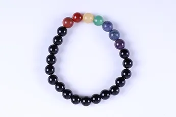 Online 7 Chakra Black Tourmaline Bracelet Online 7 Chakra Black Tourmaline Bracelet