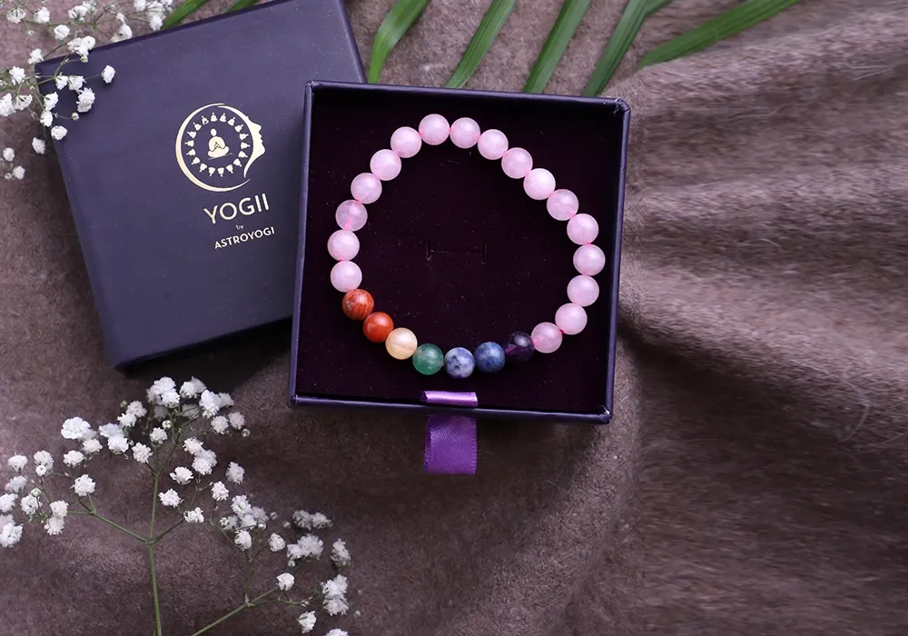 7 Chakra Rose Quartz Bracelet 7 Chakra Rose Quartz Bracelet