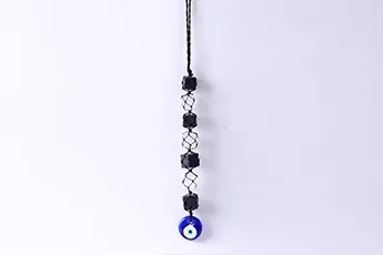 Online Selenite Tourmaline Evil Eye Thread Hanging | Protection Online Selenite Tourmaline Evil Eye Thread Hanging | Protection