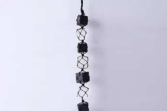 Original Selenite Tourmaline Evil Eye Thread Hanging | Protection Original Selenite Tourmaline Evil Eye Thread Hanging | Protection
