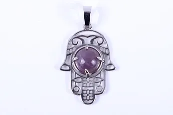 Online Amethyst Hamsa Pendant | Good Health Online Amethyst Hamsa Pendant | Good Health