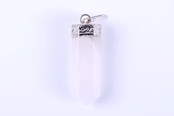 Online Rose Quartz Pencil Pendant | Love & Joy