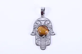 Online Tiger Eye Hamsa Pendant Online Tiger Eye Hamsa Pendant