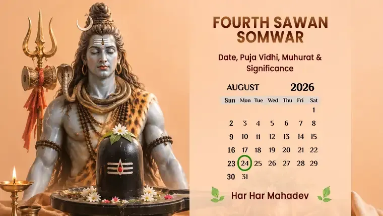 Sawan 4th Somwar 2026: Date, Puja Vidhi, Muhurat, Fasting Rules And Significance null